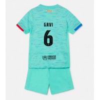 Barcelona Paez Gavi #6 3rd trikot Kinder 2023-24 Kurzarm (+ Kurze Hosen)